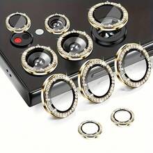 Miếng dán bảo vệ ống kính camera bằng kính mờ cho S25Ultra S24 S23 S22 S25 Ultra Plus FE A55 A54 A05 A35/S23 FE/A05S/A15/A16/A24/A25/A34, chất liệu kim loại chống trầy xước, dễ dàng lắp đặt. - Bạc - Xem 7