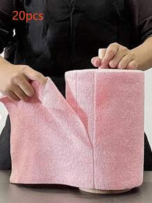 20条/卷 超柔软微纤维洗碗布，多用途洗碗巾，双面清洁布，厨房配件 - 彩色 - 查看 13