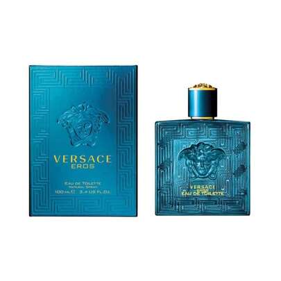 Versace Eros Eau De Toilette Spray For Men 3.4 Oz / 100 Ml - Timeless Masculine Fragrance With Bold Fresh & Sensual Notes - Body Perfume