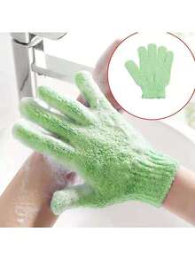 1/2/4/10PCS SPA Massage Exfoliating Blue Gloves, Suitable For Women's Shower Body Scrub Medium Exfoliating Gloves - Blue - View 6