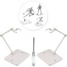 Action Figure Stand, 2PCS Assembly Action Figure Display Holder Base Model Support Stand Compatible With HG RG SHF 1/144 White - trắng - Xem 3