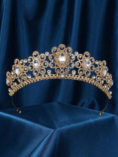 Women's Jewelry Wedding Headpiece And Crown, Metal Princess Crown Bridal Headpiece, Elegant Gift For Birthday, Quinceañera, Pageant, Prom