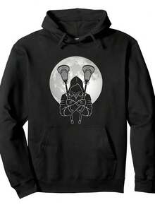 Lacrosse Apparel - Lacrosse Pullover Hoodie ,Men's Hooded Sweatshirt, Lightweight And Ultra - Comfortable, A Must - Have For Daily Strolls, Travel And Outdoor! - màu đen - Xem 1