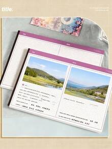 Bloc de notas horizontal Miradar B5 de estilo coreano con doble columna, cuaderno de diario de alta calidad para estudiantes. Bloc de notas con líneas horizontales atractivas y perforado para arrancar, ideal para cartas, notas, borradores, cartas de amor. 20 hojas por libro, adecuado para letras, notas, borradores, cartas, cartas de amor. - Unitalla - Ver 3