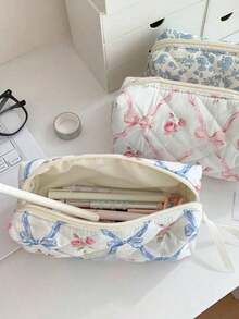 Simple Pencil Bag Pen Holder Case Cosmetic Storage Organizer For Office Stationery Markers And Coin Pouch Makeup Bags - Nhiều màu - Xem 7