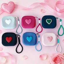 1pc Valentine's Day Edition Soft Silicone Zipper-Friendly Storage Pouch Perfect For Earbuds, Jewelry, Cards, And Keys- An Ideal Gift For Travel And Everyday Organization.,Back To School - Multicolor - View 3