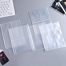10pcs A5 Loose Leaf Binder Refill Inserts, Including 1-Slot, 2-Slot, 4-Slot Double-Sided Pocket Protector Sheets - Multicolor - View 2
