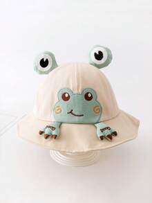 Cute Frog Design Baby Sun Hat, Children Sunshade Infant Bucket Hat, Girls Bucket Hat - 1PC - View 4