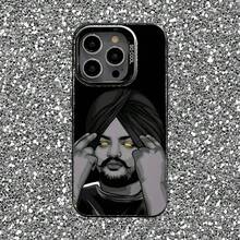Funda de teléfono Indian Sidhu Moose Wala para 17,16,15,14,13,12,11,Pro,Plus, color negro mate a prueba de golpes - Z4 - Ver 9