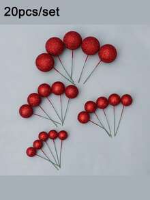 20pcs Glitter Foam Balls Decorations, Mixed Sizes And Colors Foam Balls For Cake Decorations, Suitable For Birthday, Wedding, Bachelorette Party, Christening, Gender Reveal Party, Retirement Party And Other Themed Parties, Assorted Colors (Balls Should Not Touch The Cake) - Multicolor - View 12