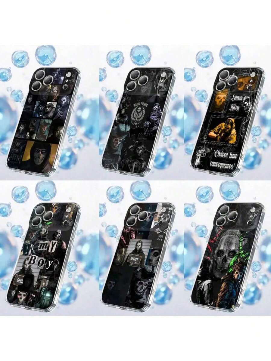 Funda de teléfono Ghost compatible con iPhone 17, 16, 15, 14, 13, 12, 11 Plus, Pro, Max, Plus, E, Air, Mini, cubierta transparente, funda compatible con iPhone 17 Pro, 17 Pro Max, 17 - Z6 - Ver 1
