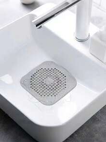 1 Piece Suction Cup Hair Drain Collector, Durable Square Shower Drain Cover, Anti-Clogging Sink Filter Floor Cover, Shower Hair Drain Filter For Bathroom, Bathtub, And Kitchen, Bathroom Tool, Summer Bathroom Decoration - Multicolor - View 4