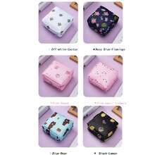 3/1pc Multi-Functional Sanitary Pad Storage Bag, Large Capacity Sanitary Pad Organizer, Tampon Holder, Menstrual Pad Pouch, Portable Cosmetic Bag, Makeup Case, Travel Organizer Accessories, Waterproof Cute Cartoon Pattern Storage Bag, Travel Earphone & Coin Pouch ,Travel Essential Bag - Multicolor - View 11