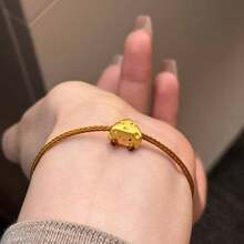 1颗镀金奶酪三角形珠子，DIY手链项链配件 - 金色 - 查看 3