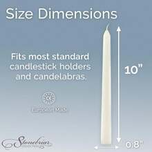 Stonebriar Tall 10" White Unscented 30 Count Taper Candles, 7 Hour Burn Time - ColorB - View 6