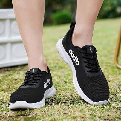 Zapatos deportivos minimalistas negros para hombres Oiaano, zapatillas de correr con estabilidad en el medio pie, transpirables y de moda para caminar y hacer senderismo