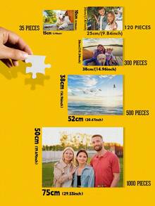 1 bộ ghép hình ảnh theo yêu cầu, ghép hình cá nhân hóa, 35/120/300/500/1000 mảnh, ghép hình ảnh, ghép hình theo yêu cầu dành cho người lớn, ghép hình ảnh - Nhiều màu - Xem 7