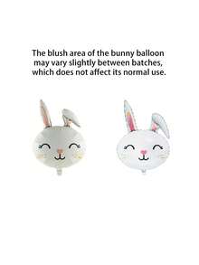 6pcs/Set 32-Inch Pearl Powder Number 0-9 Birthday Party Decorative Balloons, Suitable For Easter Birthday Decorations, Huge Matte Rabbit Shaped Foil Balloon, 18-Inch Pink Heart/Round Foil Balloons, Flower Shaped Foil Balloons, Suitable For Spring Outdoor Party Decorations - Multicolor - View 9