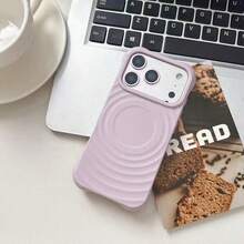 Wavy Circular Pattern Soft Shell MagSafe Magnetic Case Compatible With IPhone 17 Pro Max, 16/15/14/13/12, Silicone Material - Multicolor - View 21