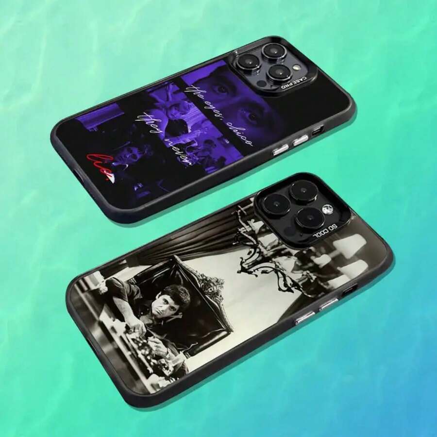 Funda S- Tony M-MONTANA para 17,16,15,14,13,12,11,Pro,MAX, cubierta negra mate a prueba de golpes - z3 - Ver 1