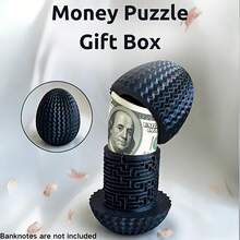 Cash Gift Money Maze Box, Mysterious Puzzle Surprise Gift, Egg-Shaped Maze Gift Box, Money Maze Puzzle Gift Box, Egg-Shaped Puzzle Gift Box With Hidden Compartment, Suitable For Cash, Gifts, Treasures, Reusable Adult Gift Box, Suitable For Christmas, Birthday, Easter - Multicolor - View 3