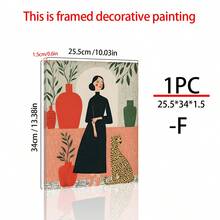 1/6 件套波西米亚风格墙饰，充满活力的女性装饰，现代女性海报，画廊墙套装，波西米亚风墙面装饰，几何图案，帆布艺术墙，房间海报，家居装饰，卧室，厨房，客厅，走廊装饰，可选画框 - 彩色 - 查看 17