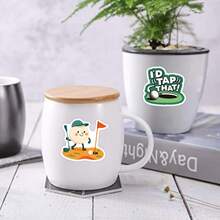 Conjunto de 122 adesivos de golfe perfeitos para decorar seu celular, garrafas de água, álbuns de recortes, diários, carros, laptops e muito mais! Ideais também para sacolas de presente, selos de envelopes, decoração de festas e materiais de escritório. - Multicolorido - Ver 7