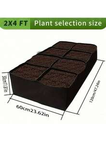 Upgraded And Thickened 8-Compartment Garden Bed Covers, 8-Compartment Garden Bed Covers, Durable/Weather-Resistant Rectangular Flowerpots, Indoor/Outdoor/Garden, Suitable For Growing Vegetables, Potatoes, Flowers And Other Horticultural Plants - màu đen - Xem 9