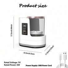 Limpiador eléctrico de brochas de maquillaje 3 en 1 con secador de aire para brochas, herramienta de limpieza automática de brochas de maquillaje alimentada por USB, rotación lenta, pantalla LCD, apto para brochas de maquillaje de tamaño pequeño a mediano - Multicolor - Ver 4