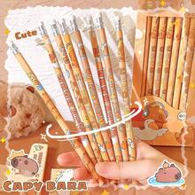 12pcs/30pcs Capybara Themed Pencils With Erasers, Great For Artists And Students, Featuring Adorable Capybara Illustrations, Suitable For Back To School, Student Supplies, Holiday Gifts - Multicolor - View 7