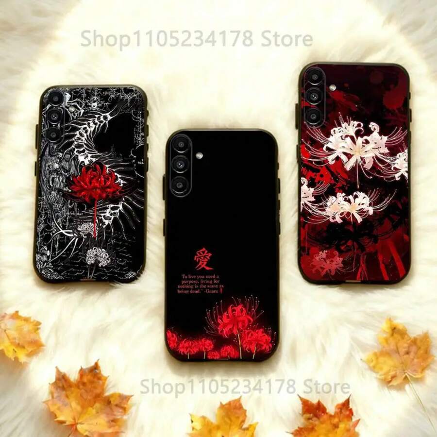Ghoul Red Spider Lily Tokyo Phone Case For  A73,72,51,53,52,71,22,5G,Note,J7,8,9 Classic Versatile Black Soft Shell.Holiday Phone Accessories. Pink Phone Case 14 Cases Phone Cases 14 Cover De Silicone Phone Case Cover 17 Pro Max Y2k Phone Case Gifts For Women Phone Cases Anime Mobile Phone Case Funda Para Gifts For Men 16 Pro Max Case Cheap Case For 17 Pro Max - Z3 - Xem 1
