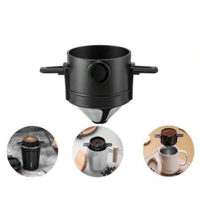 Mini Filtro de café de aço inoxidável coador portátil reutilizável para casa escritório e viagens