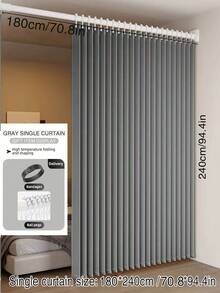 1pc Foldable Curtain Partition Without Rod, All-Season Decorative Hanging Cloth For Rental Room Divider, High-End, Suitable For Living Room, Bedroom Curtain And Other Scenarios