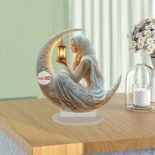 New Cross Border Multi-Style Moon Lighthouse Character Acrylic 2D Ornament Festival Home Desktop Decor