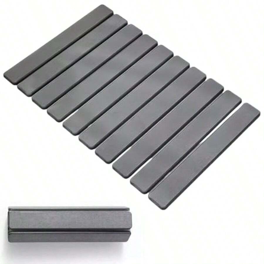 Foldable Stone Bath Mat Er Absorbent Diatoeous Earth Mat Non-Slip Quick Dry Bathroom Shower Mat - 23.6x15.5 Inch For Bathroom Kitchen Outdoor Use Easy Clean Grey - 如圖所示 - 查看 1