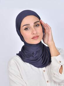 1 Stück modischer, lässiger, eleganter Instant-Hijab-Kappe, klassisch minimalistischer, stilvoller, lässiger, eleganter, bescheidener Viskose-Mischgewebe, seidig weicher, atmungsaktiver Stoff mit langem Schirm, vielseitig einsetzbare Hijab-Kappe/Turban, geeignet für den Alltag, Feste, Zusammenkünfte, Gottesdienste