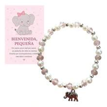 Tendencia10 Pulseras Baby Shower Elefante Niño O Niña Recuerdos Rosa NiñaCalidad premium - ROSA NIÑA - Ver 9