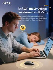 Acer Official Genuine OMR280 2.4GHz Wireless Mouse, Silent Mouse With USB Receiver, Plug And Play, Ergonomic Design, Suitable For Office And Home Entertainment Scenarios, Multi-System Compatible Devices, Laptop, PC - Black - View 6