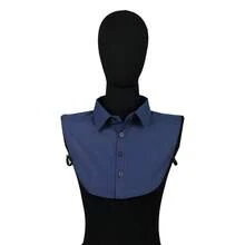 Minimalist Denim Pointed Collar Shirt Styling Detachable Round Collar, Versatile Accessory Suitable For Autumn/Winter Clothing