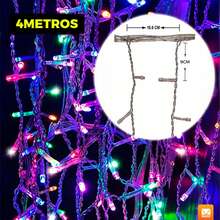 TendenciaSerie Cortina Guirnalda Cascada Luces Led Navideñas Rgb 3mCalidad premium - 1 - Ver 6