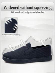 2026春季新款男士休闲帆布鞋，舒适透气，适合中老年爸爸穿着，轻便软底防滑 - 黑色 - 查看 6