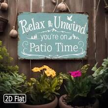 HONEYCOMB Patio Wall Decor 8x12 Inch, Flat 2D Plaque For Outdoor Garden Porch Backyard, Leisure Theme Decorative Plaque For Rela - 彩色 - 查看 5
