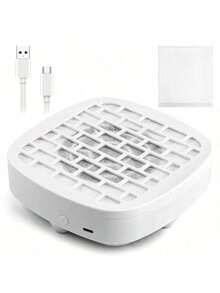Nail Dust Collector With 10PCS Filter Pads,Compact Vacuum Fan Dust Collector For Beginner Mini Dust Suction Machine Manicure Pedicure Tool For Acrylic Nail Polishing For Home Use Christmas And New Year Gifts (For Women) - White - View 3