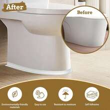 1 Pc White Floor Seal Sticker/Sealing Strip/ Waterproof Seal Tape1 Roll, PVC Waterproof Sealing Strip, Decorative Self Adhesive Caulk Tape, Caulking Sealing Tape, Self Adhesive Sink Stove Crack Strip, Kitchen Bathroom Bathtub Corner Sealant Tape, Floor Wall Edge Protector Home Bathroom Decor Fall Decor Back To School - White - View 7