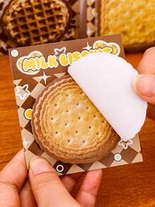 Gói 10/4/1 (30 tờ/gói) Giấy ghi chú hình bánh quy dễ thương, cắt không đều, tự dính (dính chắc, không để lại cặn, viết trơn tru), văn phòng phẩm thiết yếu cho mùa tựu trường 2026, thích hợp cho học sinh đánh dấu sách giáo khoa, ghi chú nhanh trong lớp học, ký túc xá và khu vực học tập tại nhà. - Nhiều màu - Xem 3