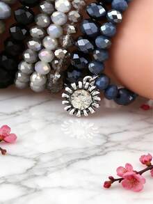 1件复古多层水晶珠手链套装腕带手链时尚饰品礼品 - 風格 - 查看 7