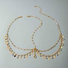 INS New Hair Accessories Pearl Chain Headband Exotic Style Inlaid Chain Forehead Ornament Hair Accessory Women - 30940-hea-cha-G-EP - 查看 3