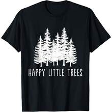 Happy Little Classic Adorable Costume Forest Lovers Tree T-Shirt - 黑色 - 查看 1