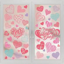 1 Set Heart & Donut Scene Stickers, Removable Decals For Bedroom, Windows, Kids Room, Home Decor, Suitable For Valentine's Day, Wedding, Birthday - Multicolor - View 9
