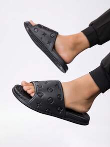 2026 New Summer Men/Women Slippers, Lightweight & Soft EVA Indoor Outdoor Bathroom Beach Sandals, Simple Design, Anti-Odor & Anti-Slip - Black - View 6